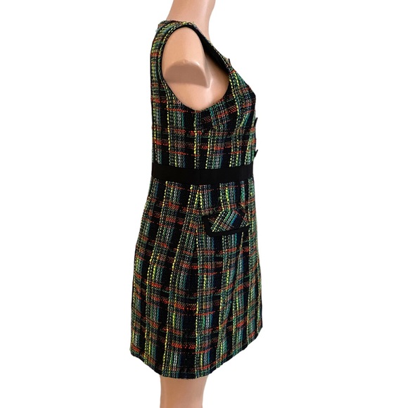 Hutch Bright Time To Start Rainbow Tweed Mini Dress Size Large - Picture 3 of 14